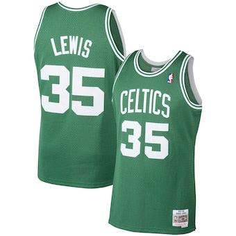 Maillot rétro Boston Celtics 35 Lewis vert