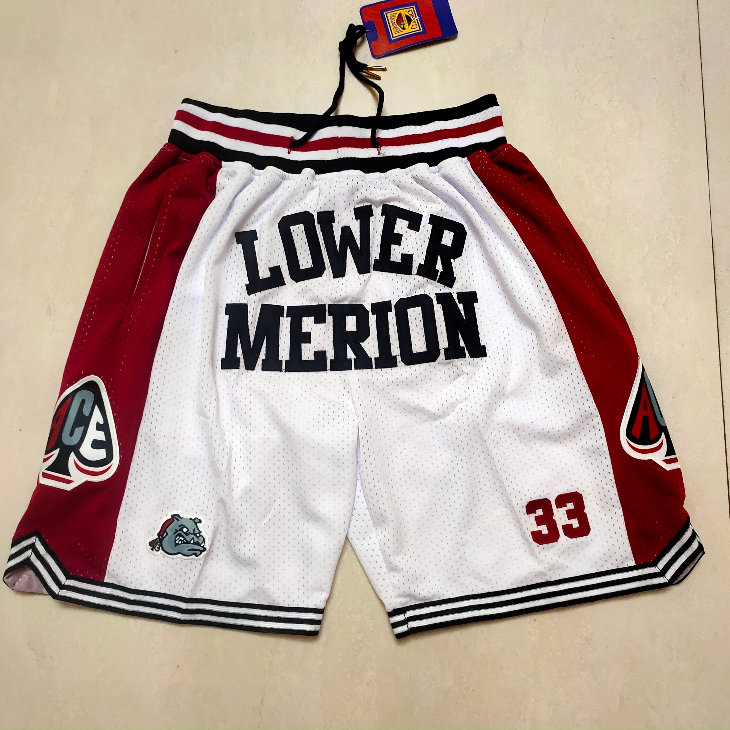 Lower merion white/red shorts
