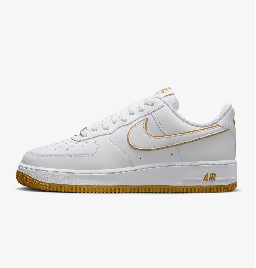 Nike airforce A1 gold and white shoes