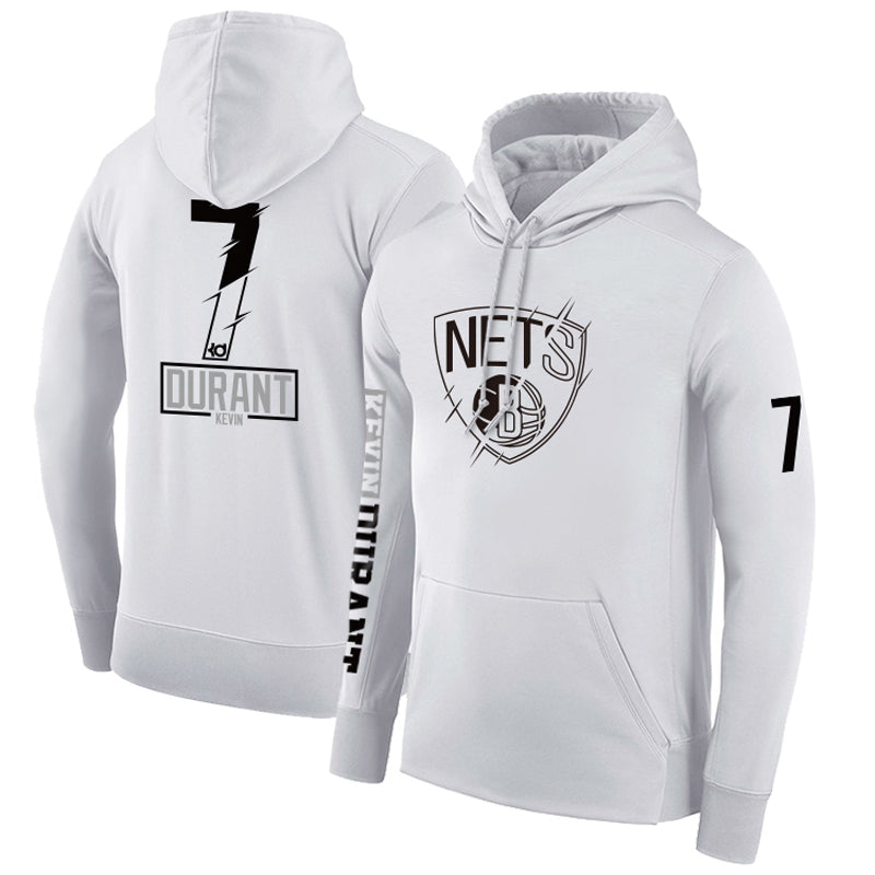 Brooklyn nets white 7 durant hoodie