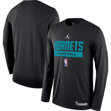 Chemise longue Charlotte Hornets noir/bleu