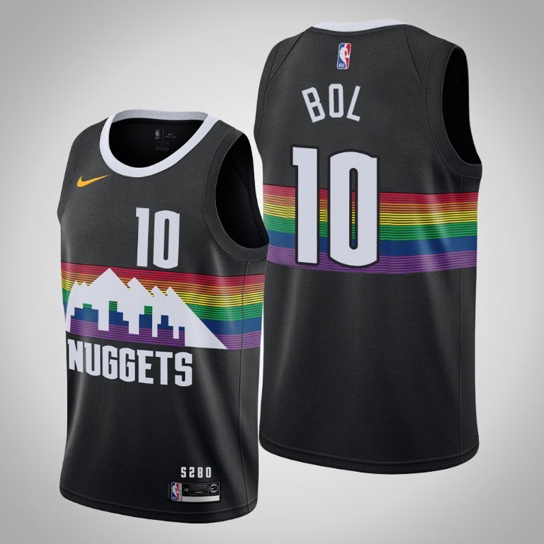 Denver nuggets black 10 bol jersey