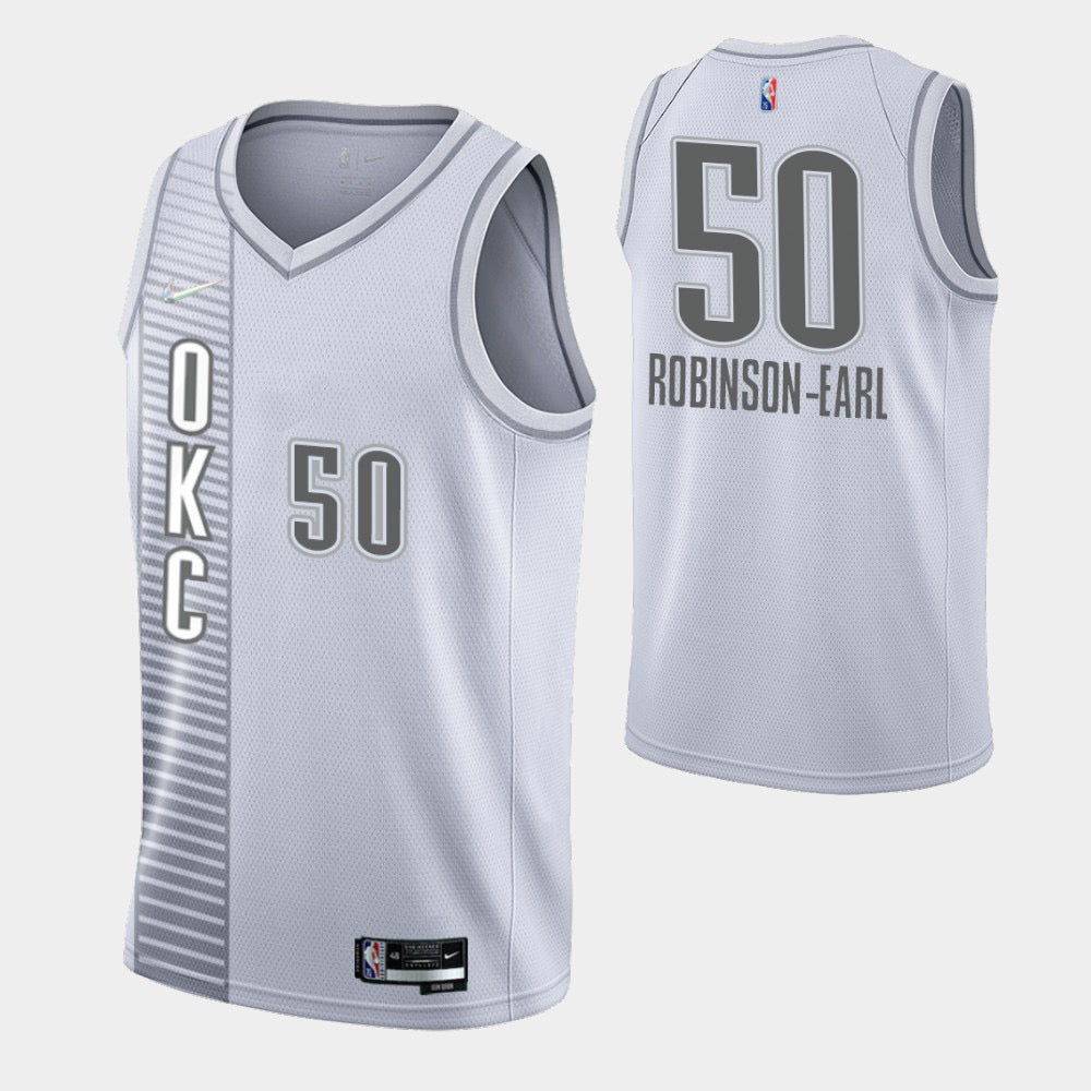 OKC white 50 robinson earl jersey