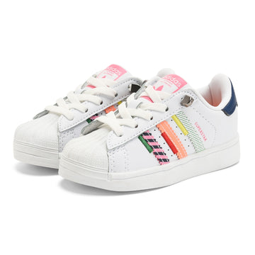 Chaussures Adidas superstar blanches/multicolores