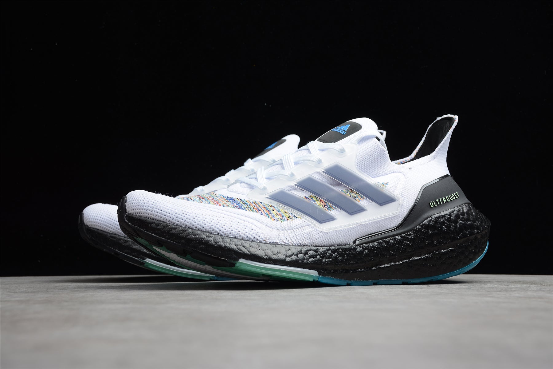 Adidas ultraboost white/blue shoes