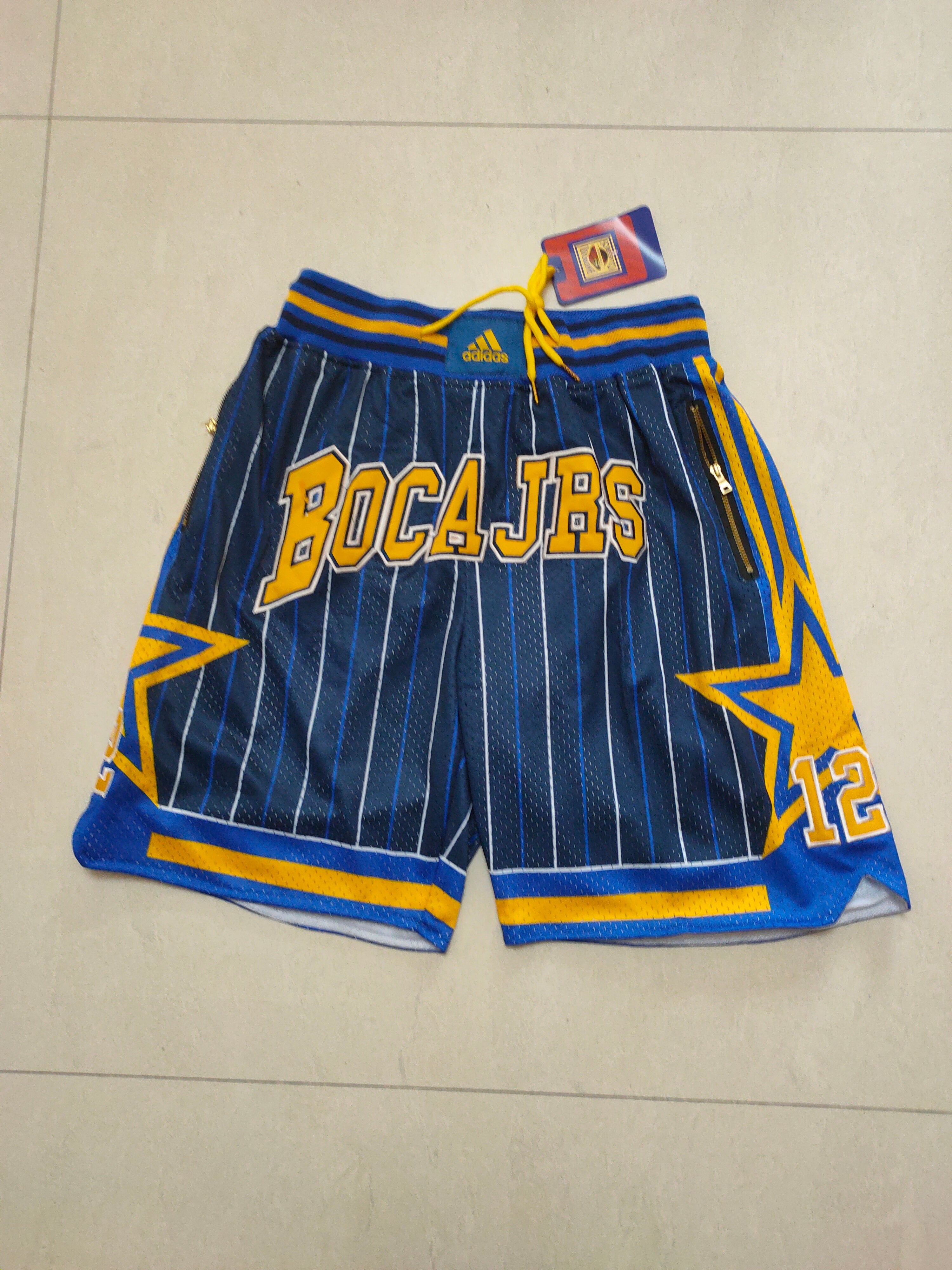 Boca jrs blue/yellow shorts