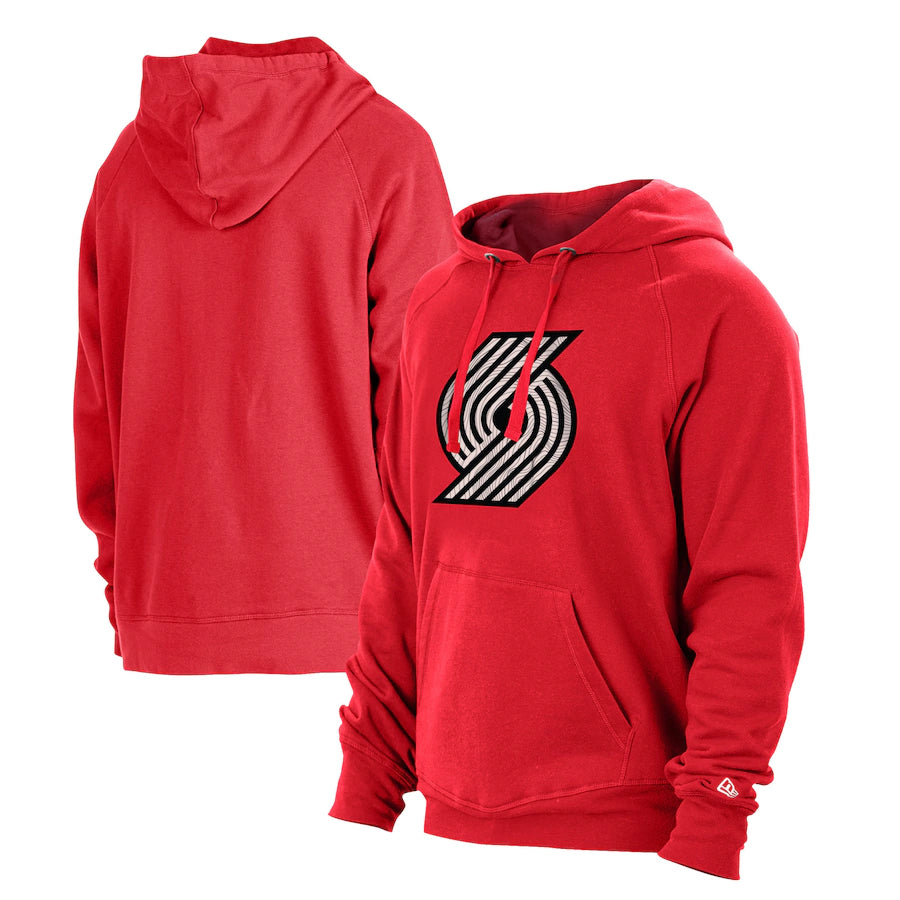 Sweat à capuche rouge Portland Trail Blazers