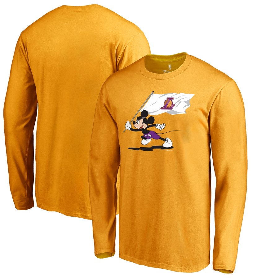Lakers yellow mickey mouse long shirt