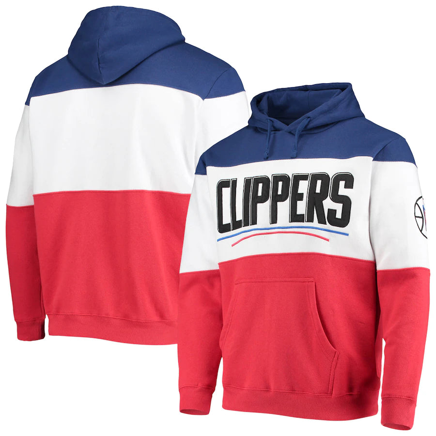 Sweat à capuche LA Clippers bleu/blanc/rouge