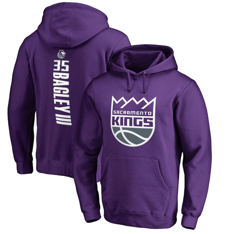 Sacramento kings purple 35 bagley lll hoodie