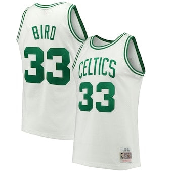 Retro Boston celtics 33 bird white/green jersey