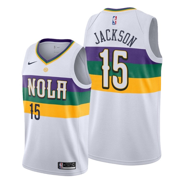 Nola white 15 jackson jersey