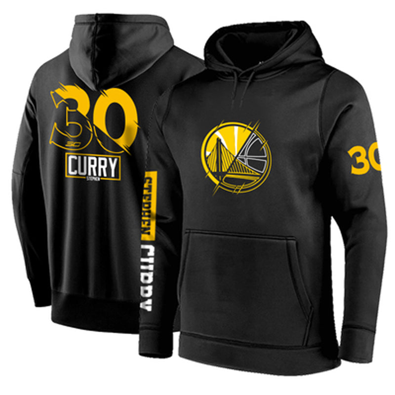 Sweat à capuche noir/jaune Golden State Warriors