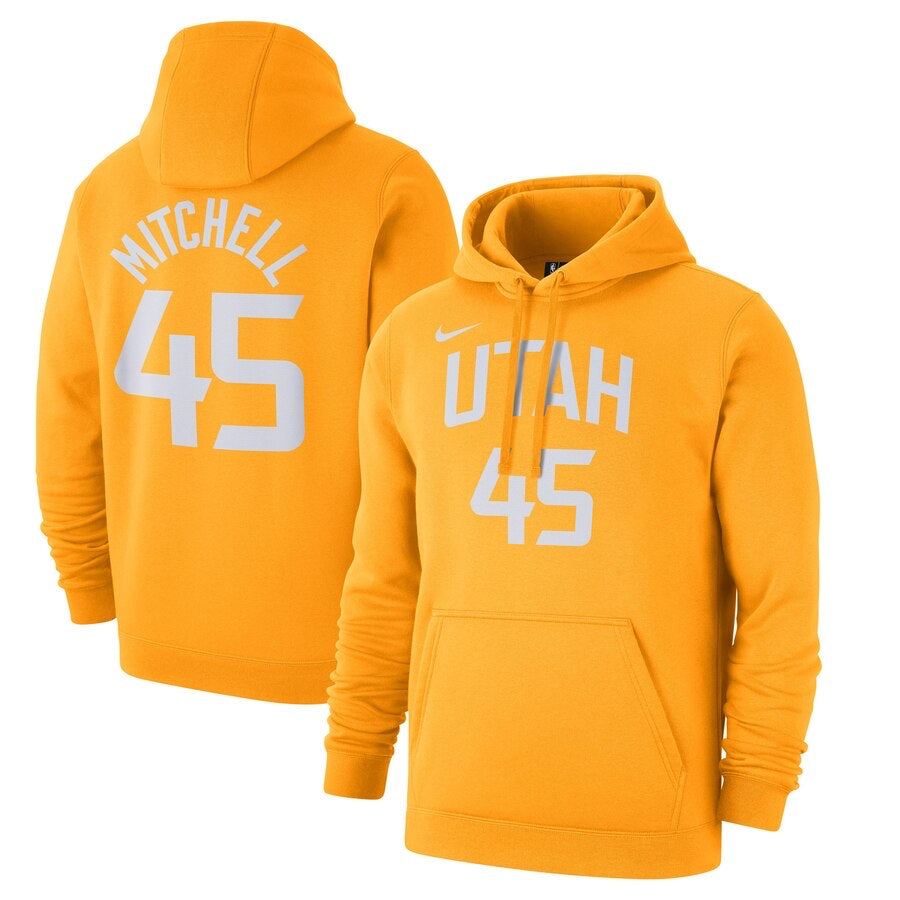 Utah jazz yellow 45 Mitchel hoodie