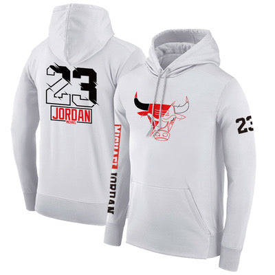 Sweat à capuche blanc 23 Michael Jordan des Chicago Bulls