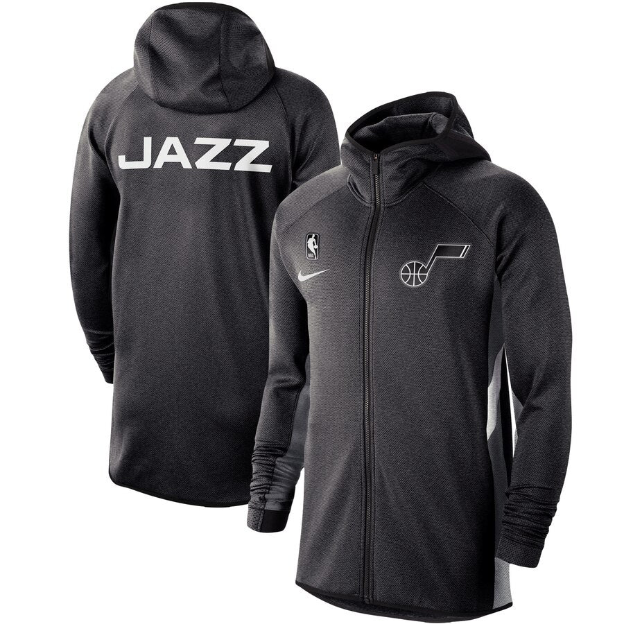Utah jazz black/white long cut jacket