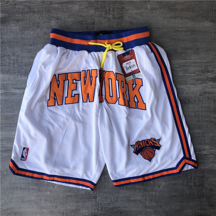 New Jork knicks white/orange shorts