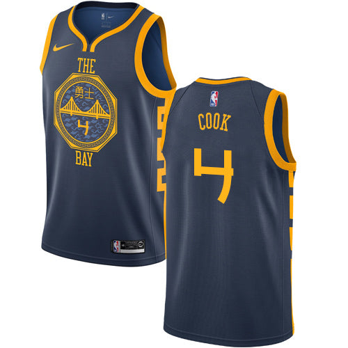 The warriors navy blue 4 cook jersey