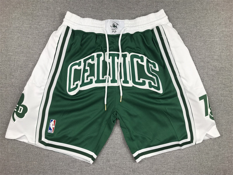 Celtics green/white shorts