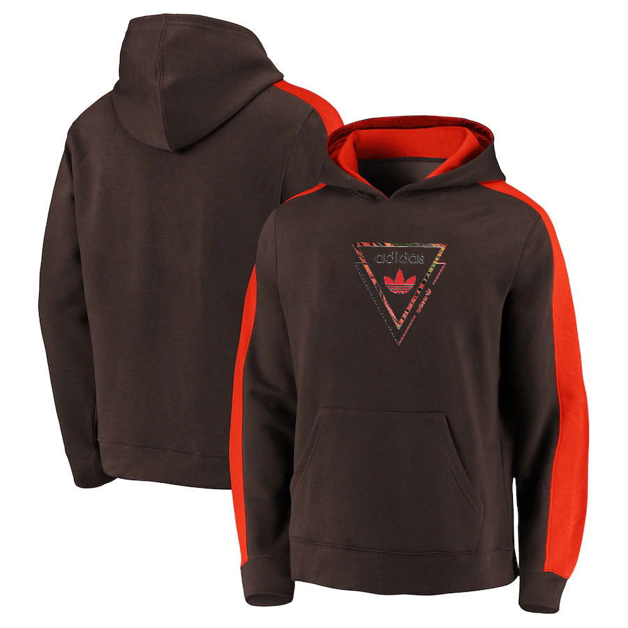 Sweat à capuche Adidas marron et orange