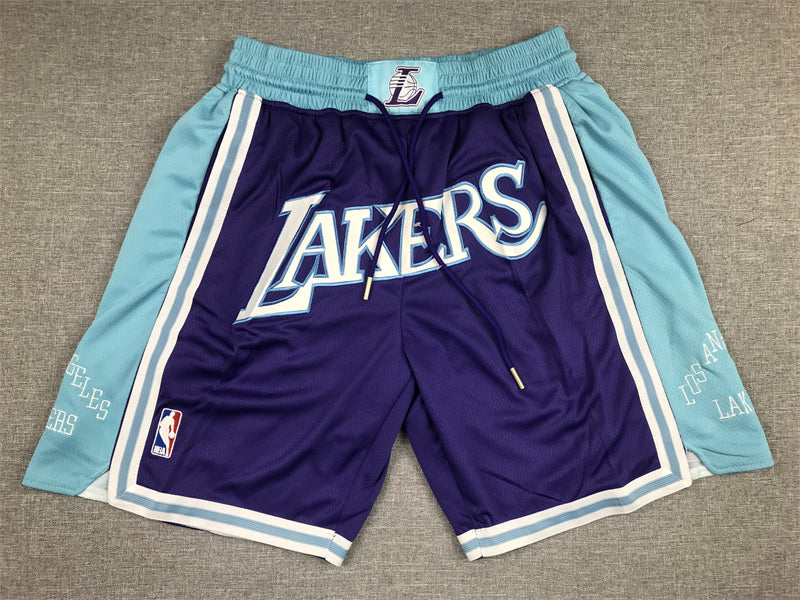 Short Los Angeles bleu et violet