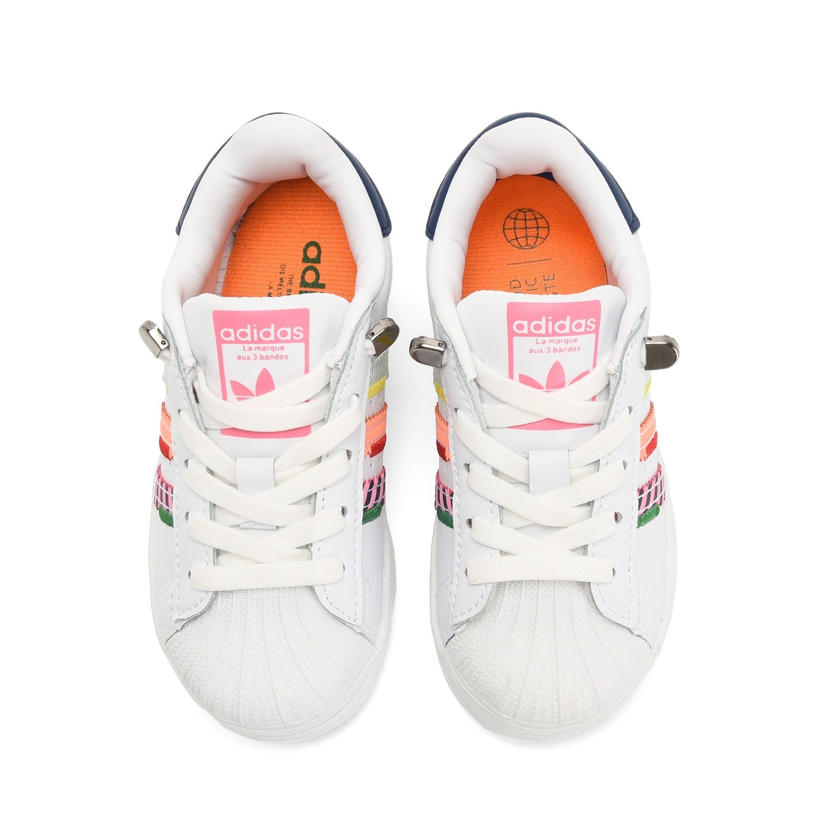 Chaussures Adidas superstar blanches/multicolores