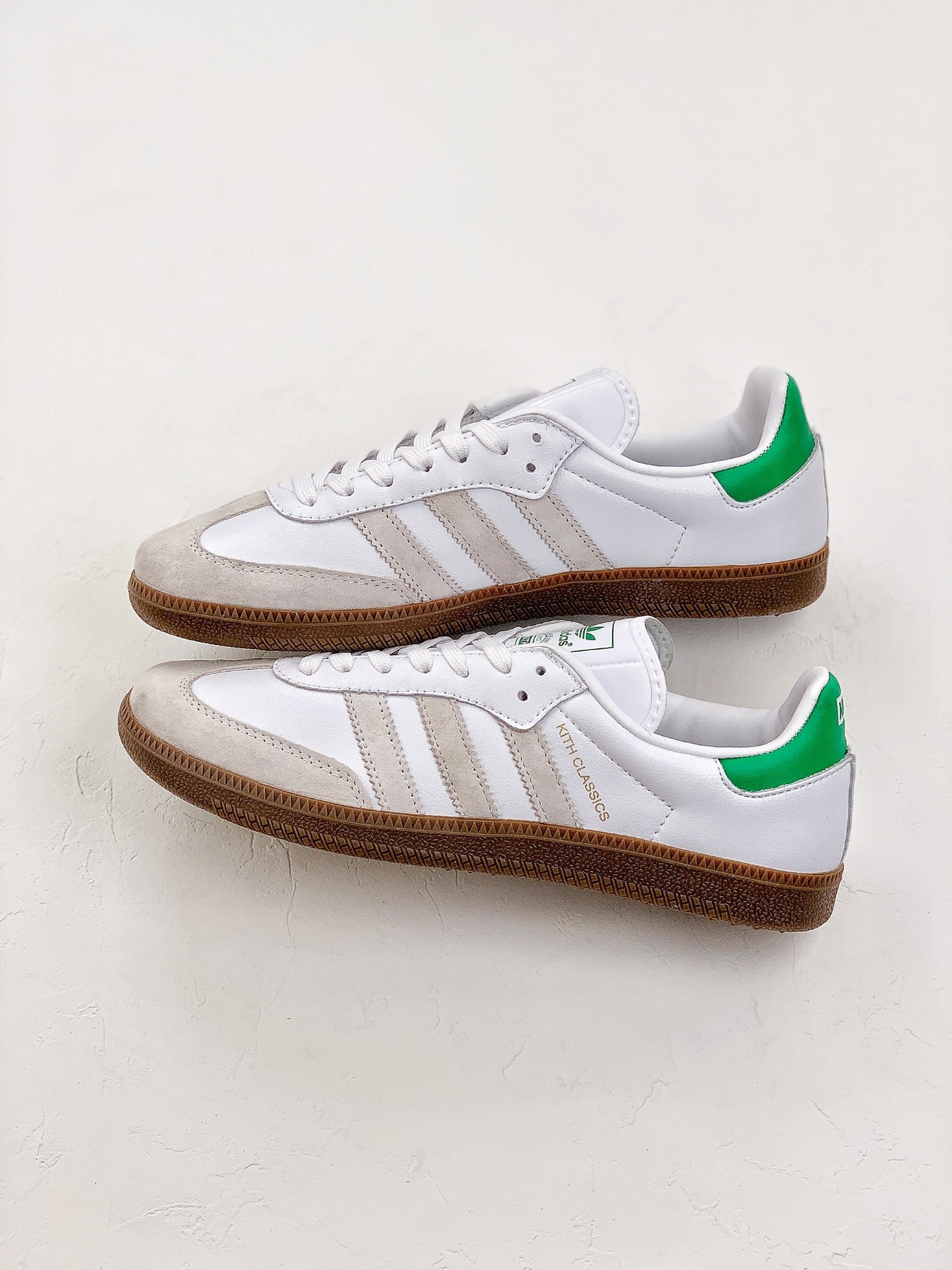 Adidas samba white green shoes