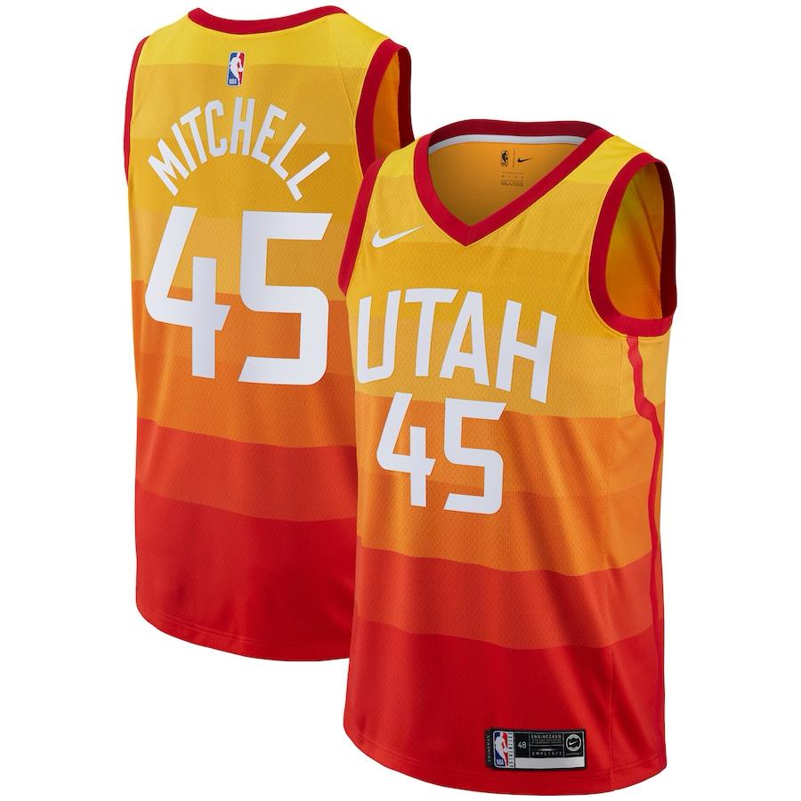 Utahh jazz red orange yellow  jersey