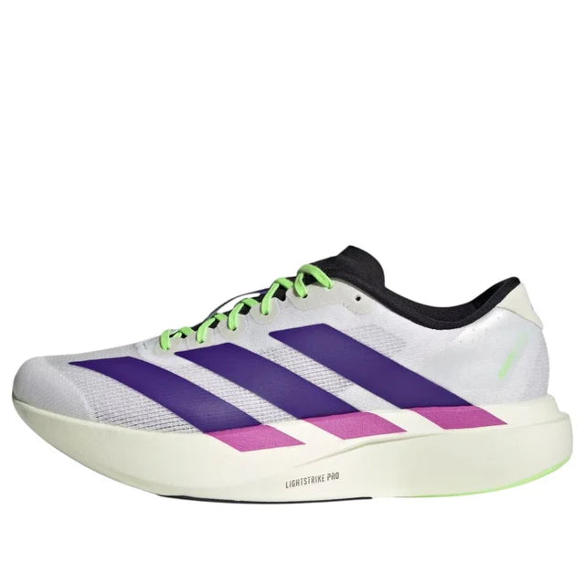 Adidas Adizero EVO SL 'White Collegiate Purple Lime Burst'