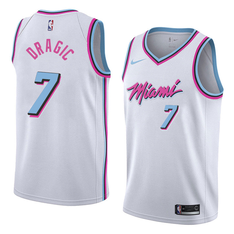 Miami heat white 7 dragic  jersey