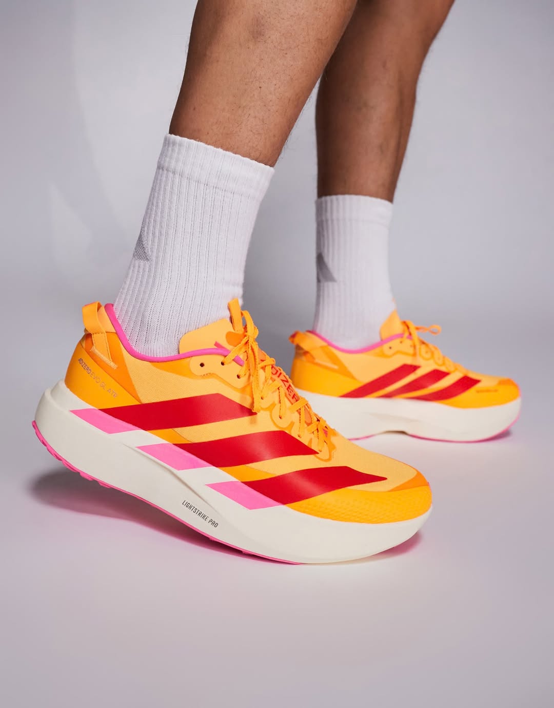 Adidas Adizero Evo SL 'Lucid Tangerine/Lucid Red/Lucid Pink'
