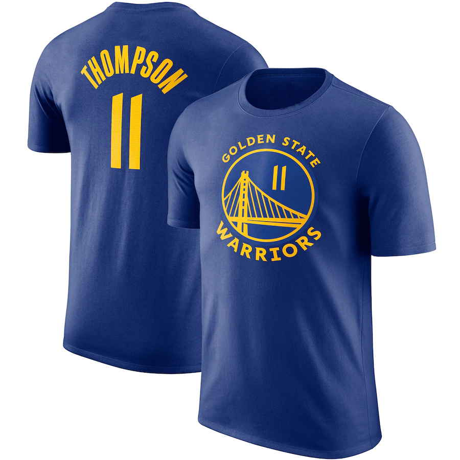 Nike Golden State Warriors Klay Thompson #11 T-shirt en coton bleu pour homme