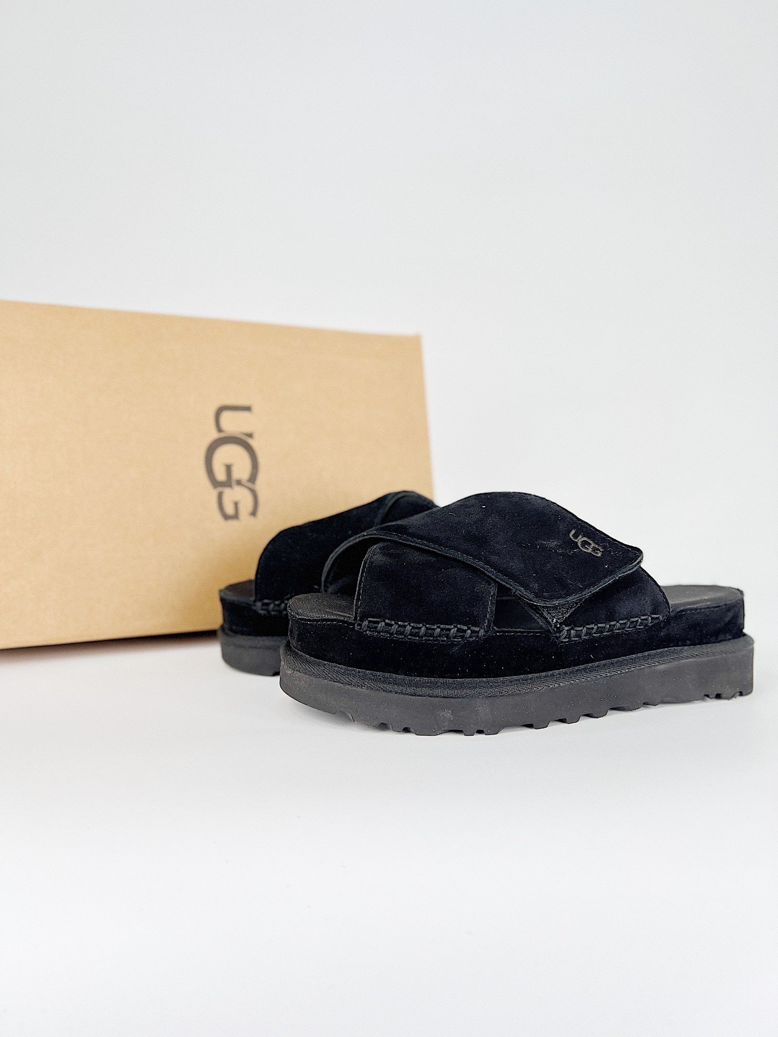 UGG Goldenstar Cross slides black