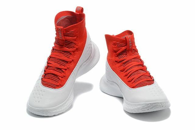 under armour curry 4 florto white red  shoes