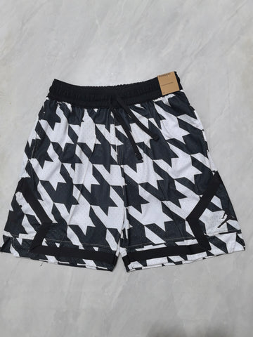 Jordan B-3 houndstooth white basketball shorts