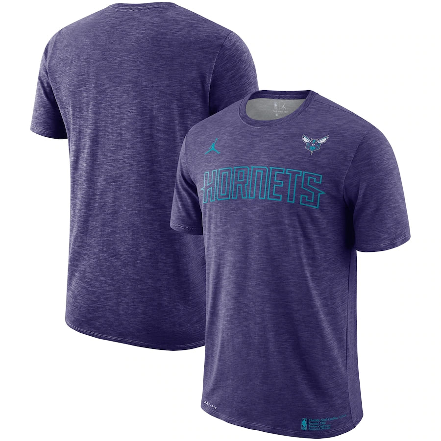 Nike Charlotte Hornets Heathered Purple Essential Facility Performance T-Shirt