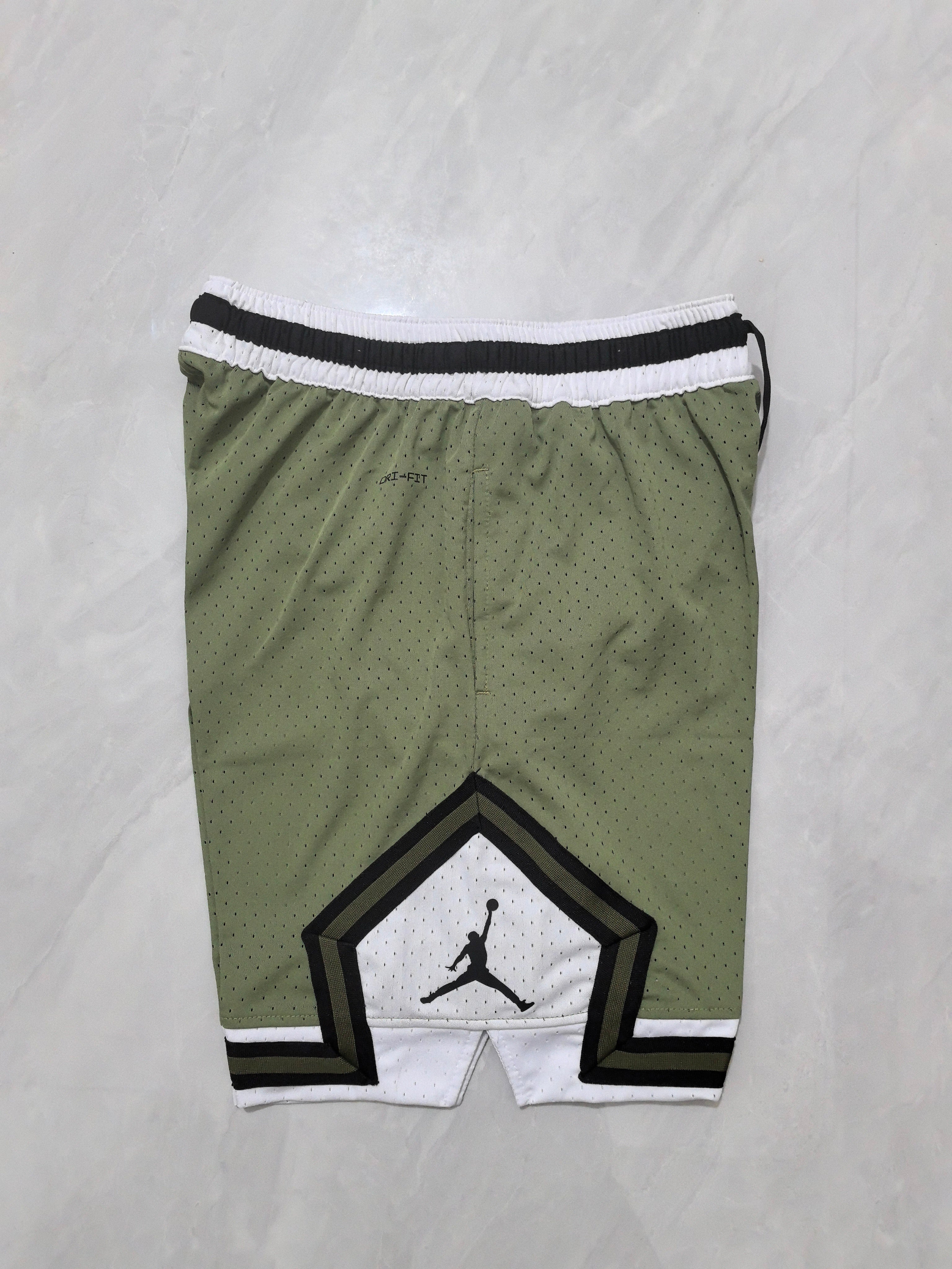 Jordan A-13 Olive Green Basketball Shorts