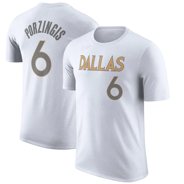 Men's Nike T-shirt NBA Basketball Sports Short Sleeve  White Dallas #6