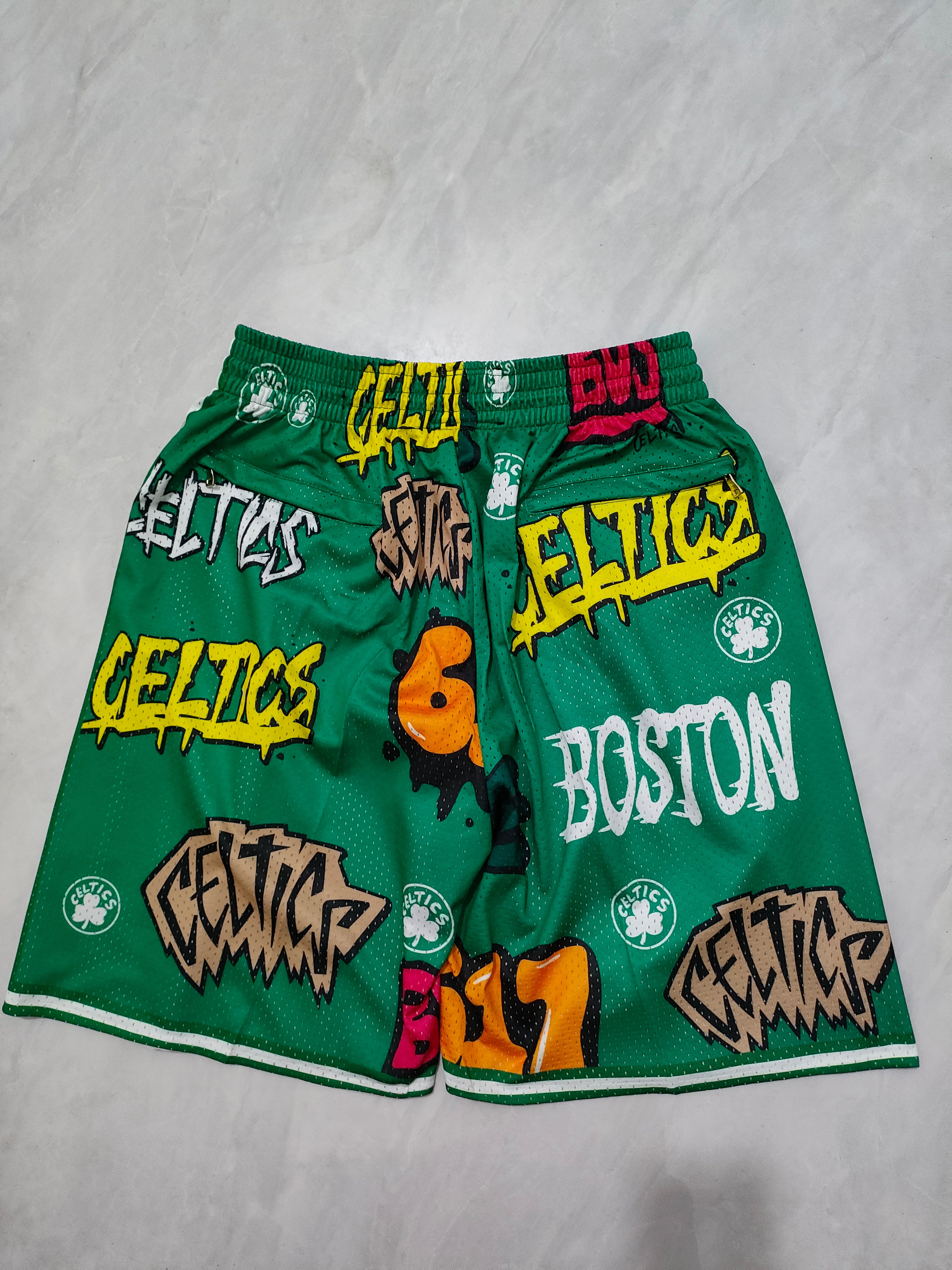 Celtics Green Graffiti Pocket Shorts