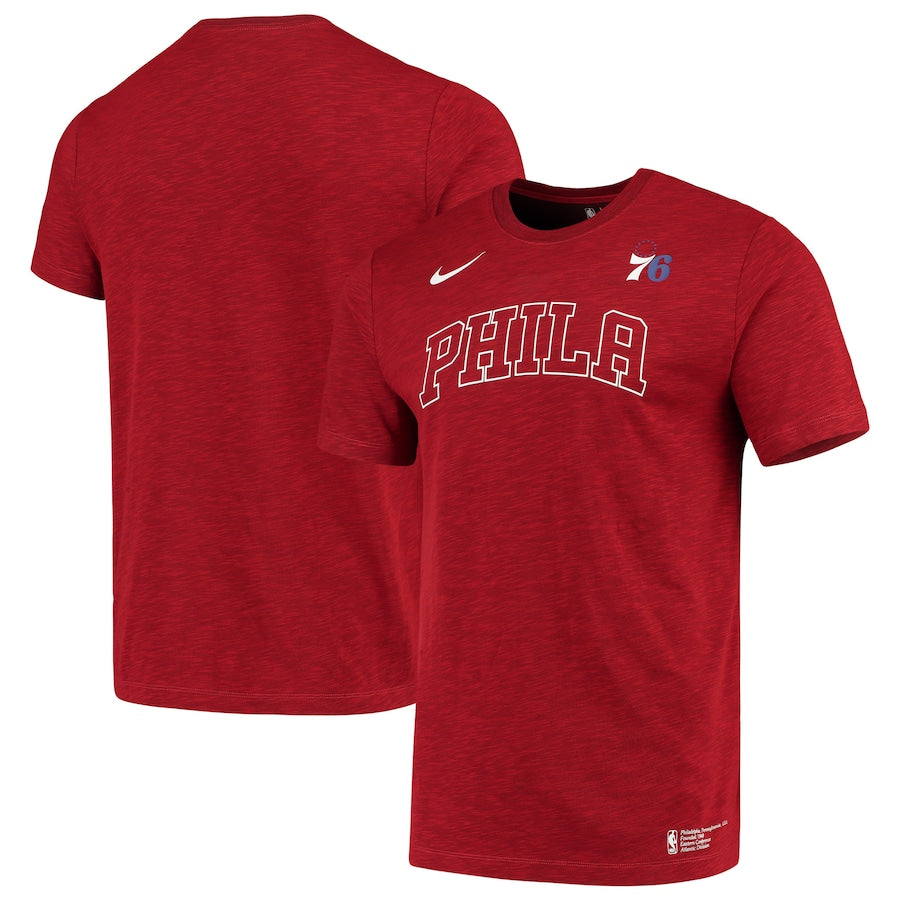 Nike T-shirt Philadelphia 76ers Heathered Red