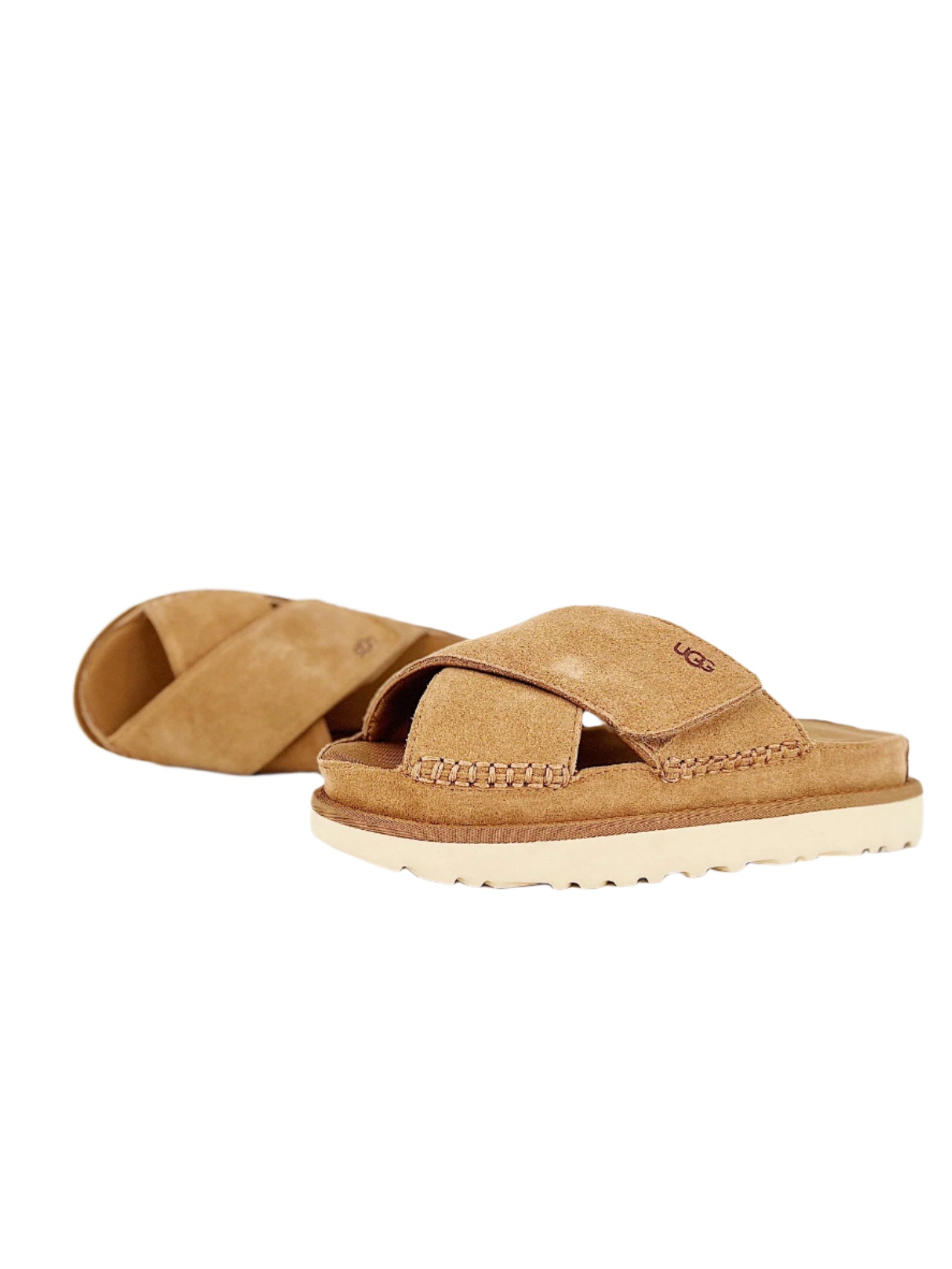 UGG Goldenstar Cross slides chestnut