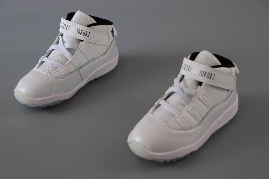 joe 11 high top full white shoes