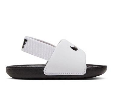 Nike kawa slide white and black