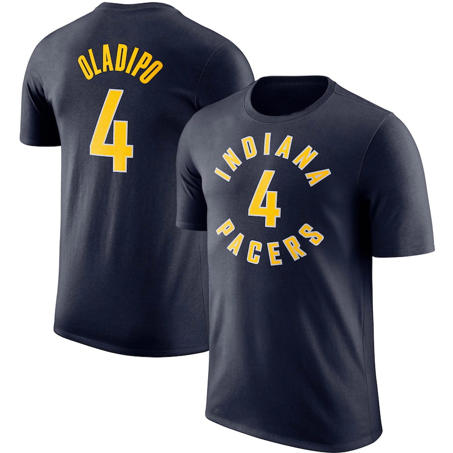 Nike Men's T-shirt Indiana Pacers Victor Oladipo City Edition Black Name & Number 4