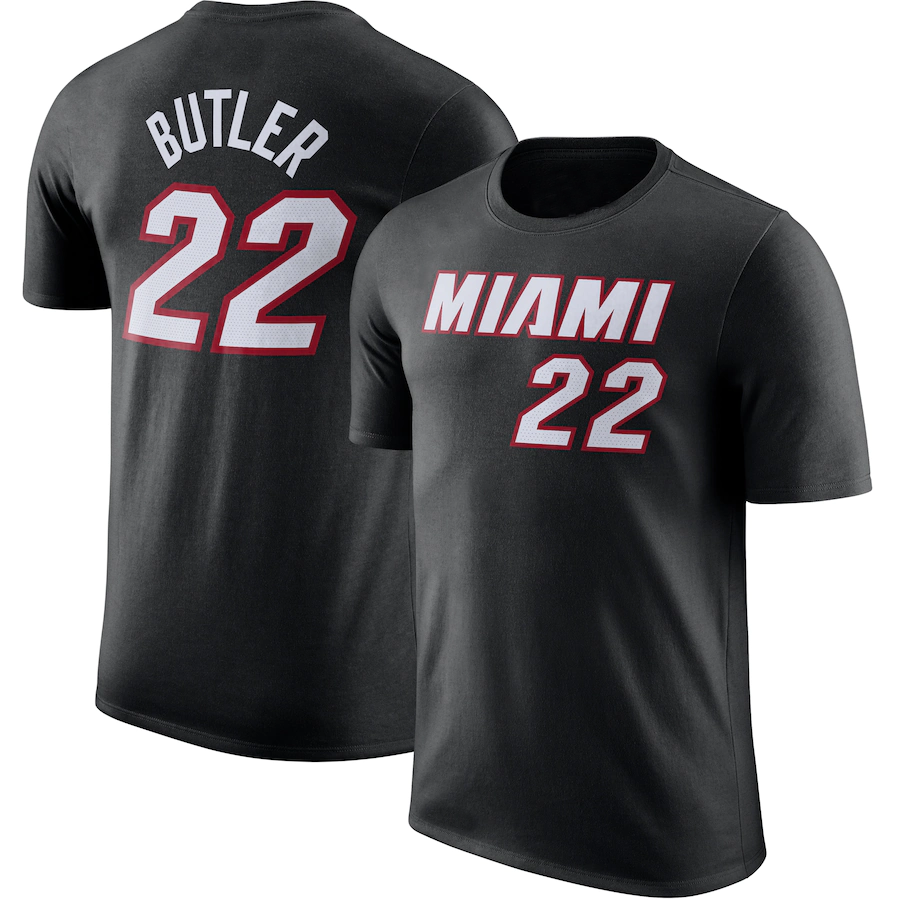 Men's Nike Shirts Nike Miami Wade Black #22 Tee