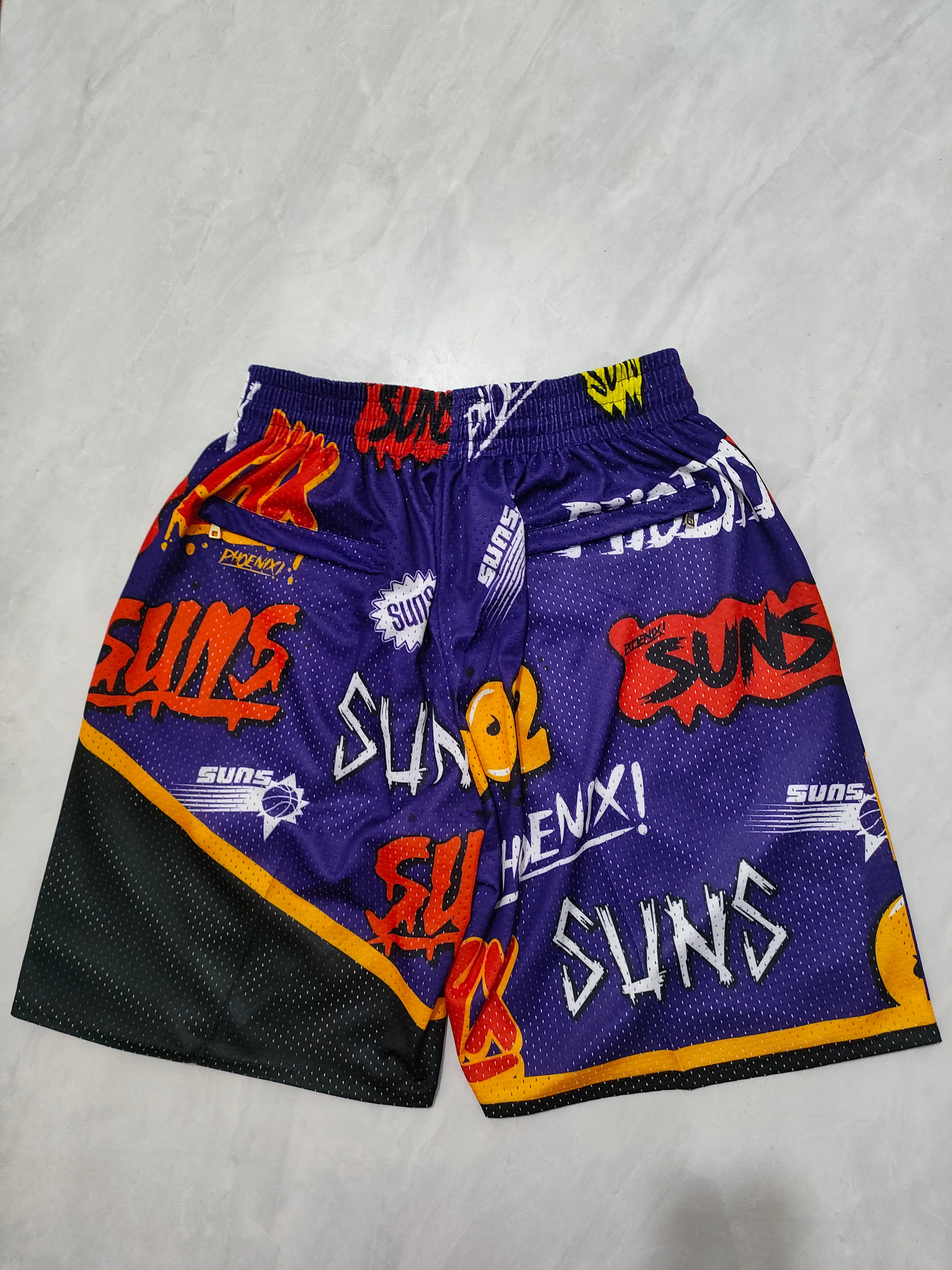 Sun Purple Graffiti Pocket Shorts