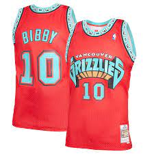 Retro Memphis grizzlies 10 bibby red jersey