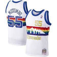 Retro Denver nuggets 55 mutombo white jersey