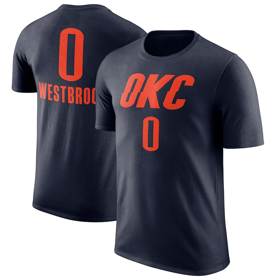 Nike Nba Oklahoma City Thunder Russell Westbrook Nave Tee #0