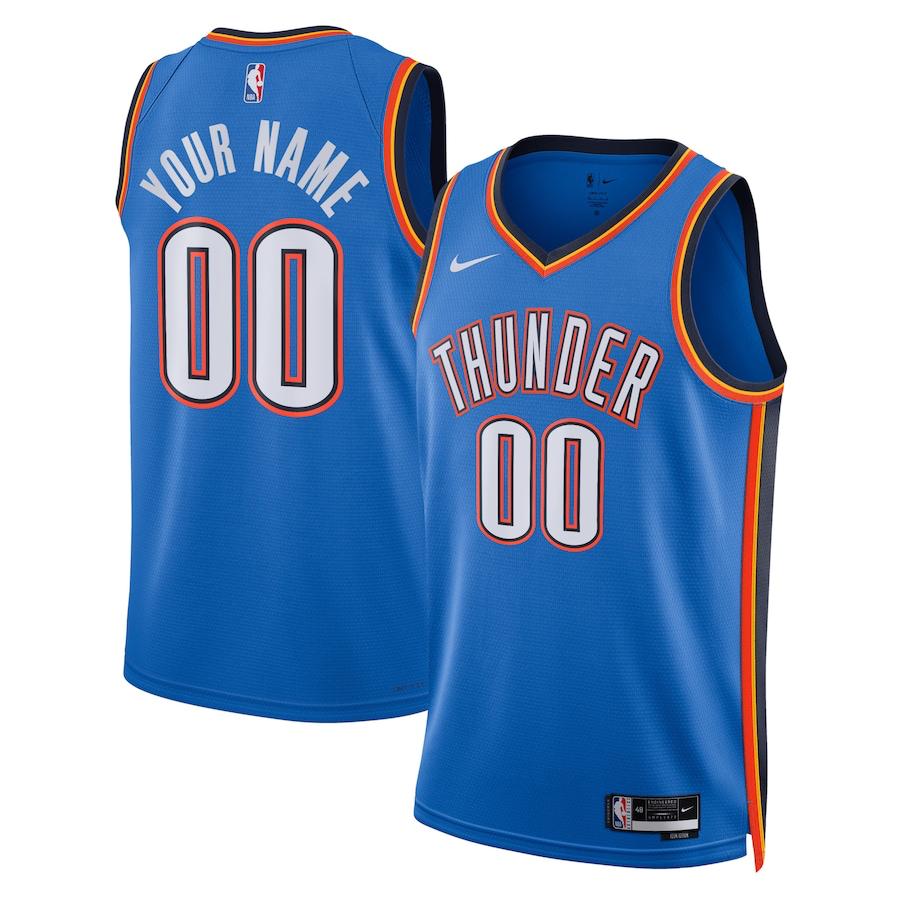 Oklahoma City thunder blue and orange  jersey